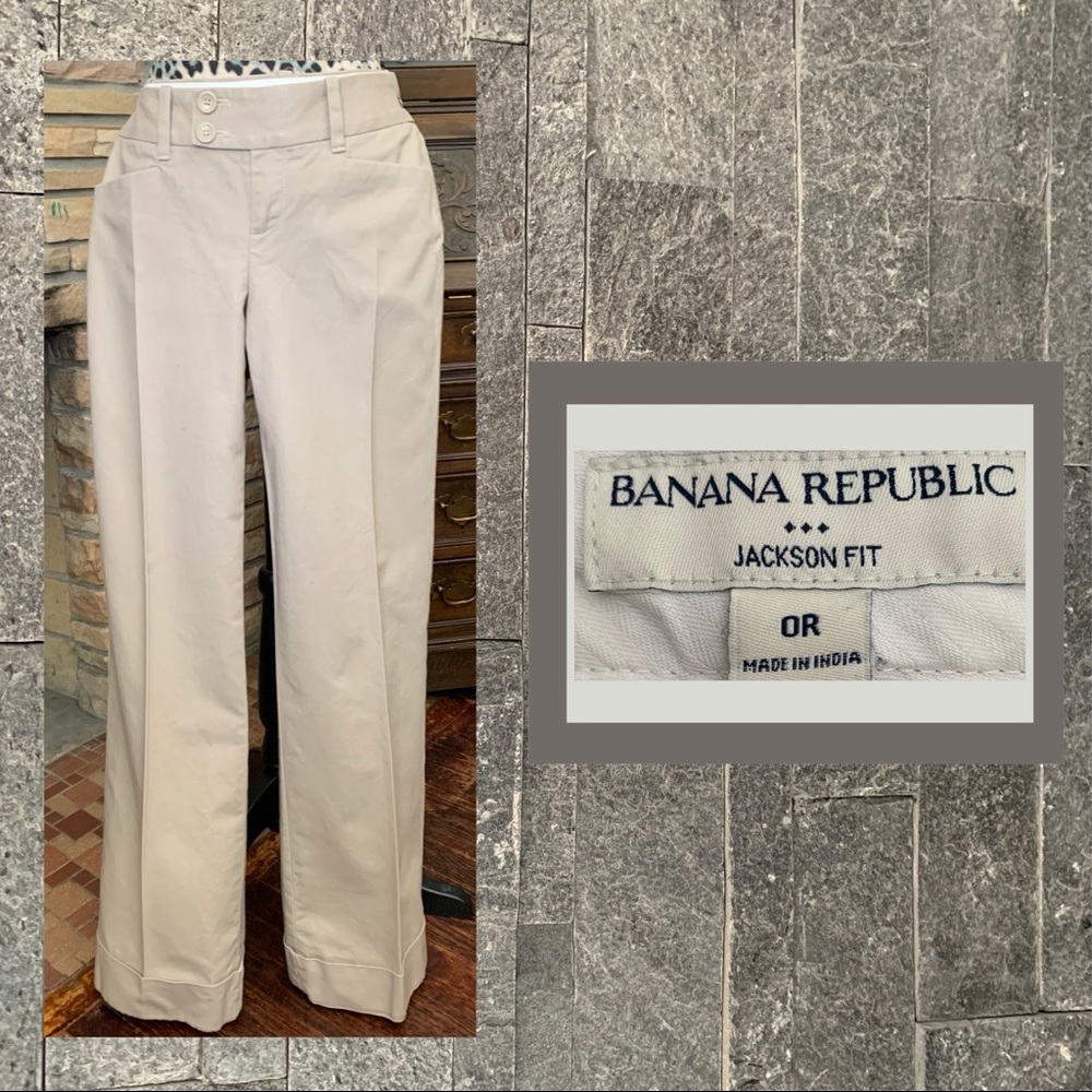 Vintage Wide Leg Banana Republic Jackson Fit Trousers